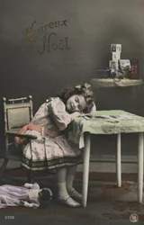 Christmas Card with Little Girl